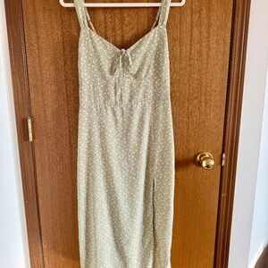 Abercrombie & Fitch Green Floral Midi Dress